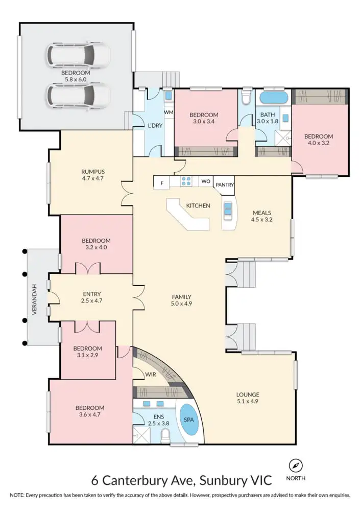 Floorplan of Homely house listing, 6 Canterbury Avenue, Sunbury VIC 3429