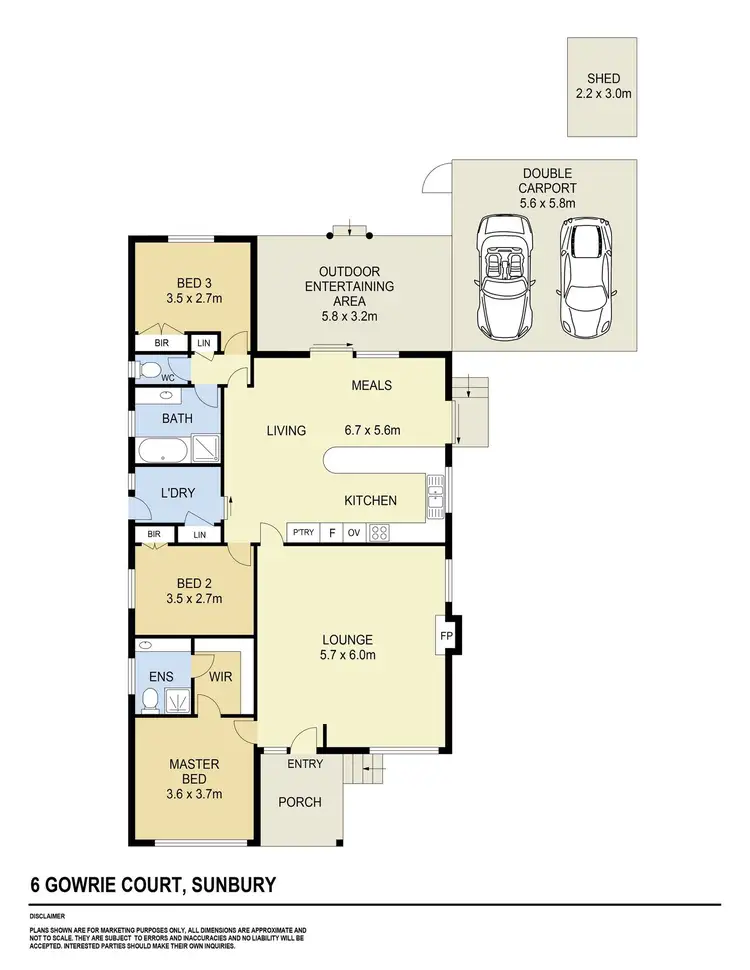 Floorplan of Homely house listing, 6 Gowrie Court, Sunbury VIC 3429