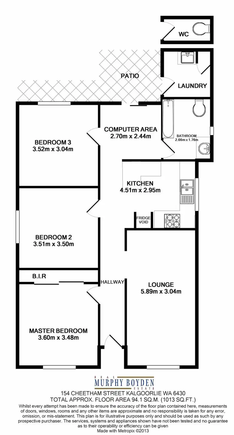 Floorplan of Homely house listing, 154 Cheetham Street, Kalgoorlie WA 6430