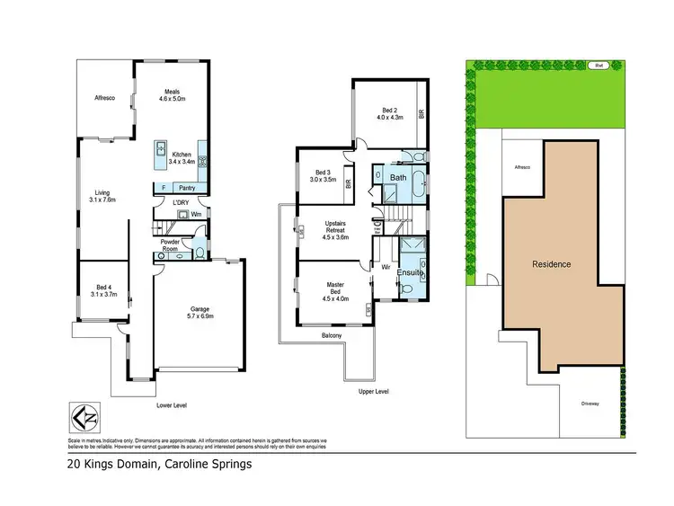 Floorplan of Homely house listing, 20 Kings Domain, Caroline Springs VIC 3023