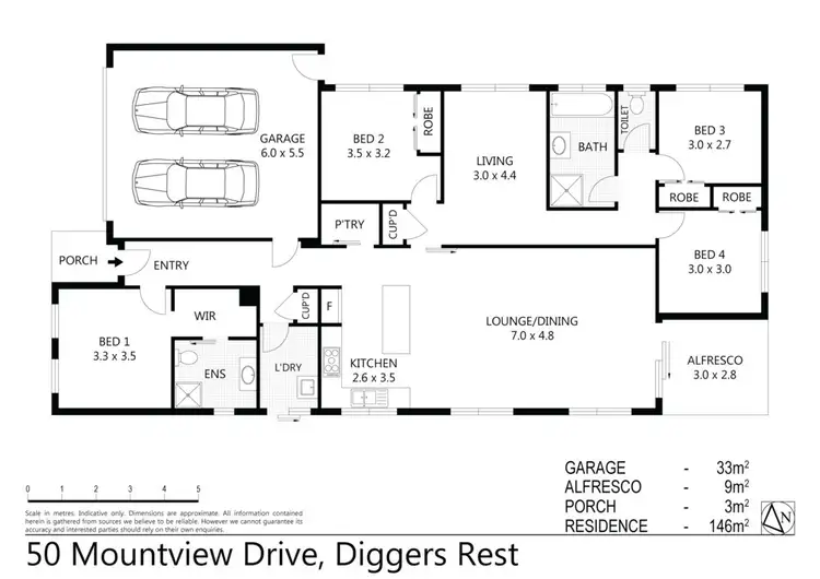 Floorplan of Homely house listing, 50 Mount View Drive, Diggers Rest VIC 3427