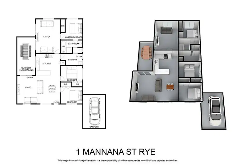 Floorplan of Homely house listing, 1 Mannana Street, Rye VIC 3941