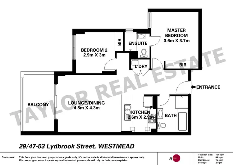 Floorplan of Homely unit listing, 29/47-53 Lydbrook Street, Westmead NSW 2145
