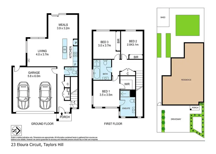 Floorplan of Homely house listing, 23 Eloura Circuit, Taylors Hill VIC 3037
