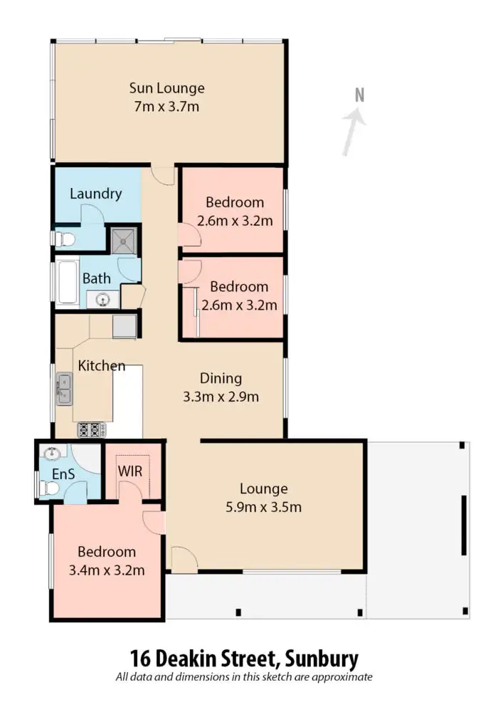 Floorplan of Homely house listing, 16 Deakin Street, Sunbury VIC 3429