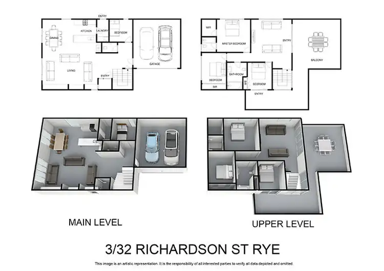 Floorplan of Homely unit listing, 3/32 Richardson Street, Rye VIC 3941