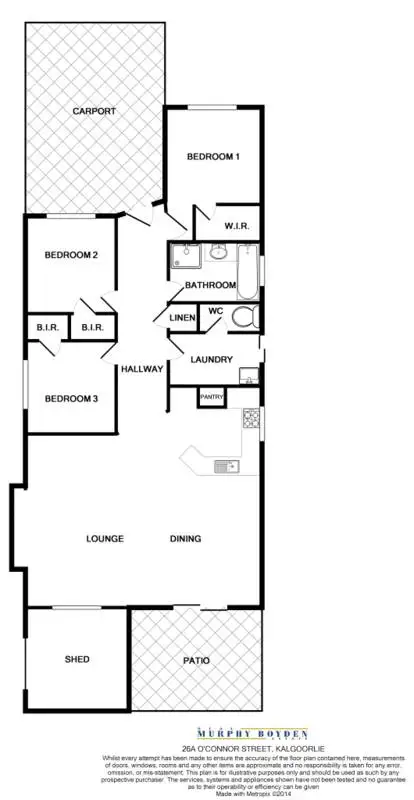 Floorplan of Homely house listing, 26A O'Connor Street Somerville, Kalgoorlie WA 6430