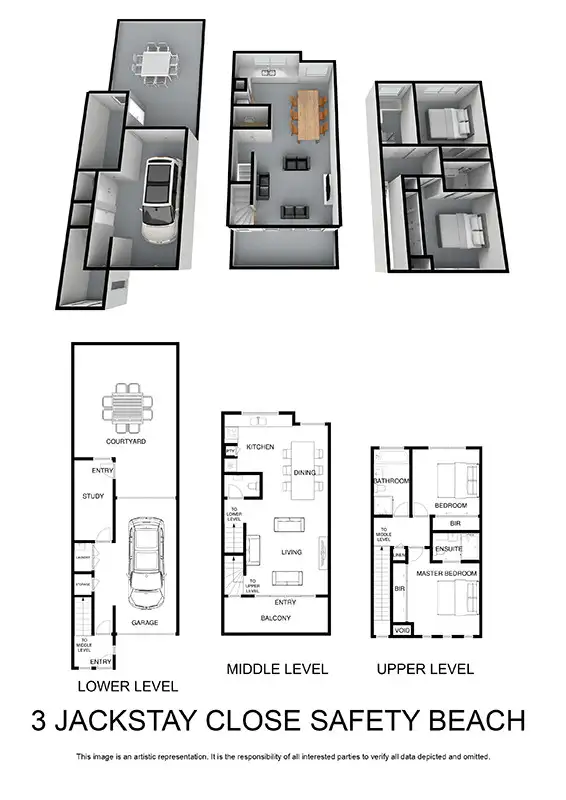 Floorplan of Homely townhouse listing, 3 Jackstay Close, Safety Beach VIC 3936