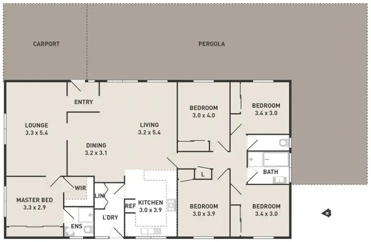 Floorplan of Homely house listing, 34 Angourie Crescent, Taylors Lakes VIC 3038