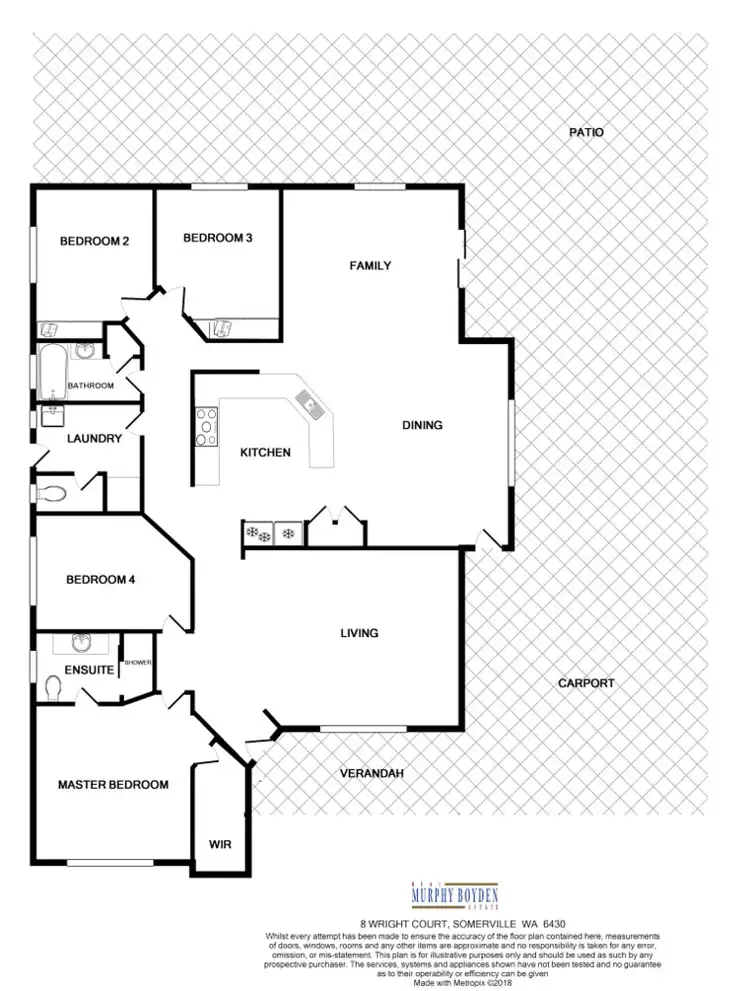 Floorplan of Homely house listing, 8 Wright Court, Somerville WA 6430