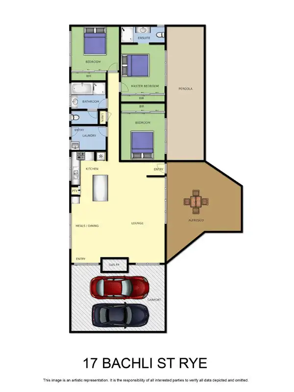 Floorplan of Homely house listing, 17 Bachli Street, Rye VIC 3941