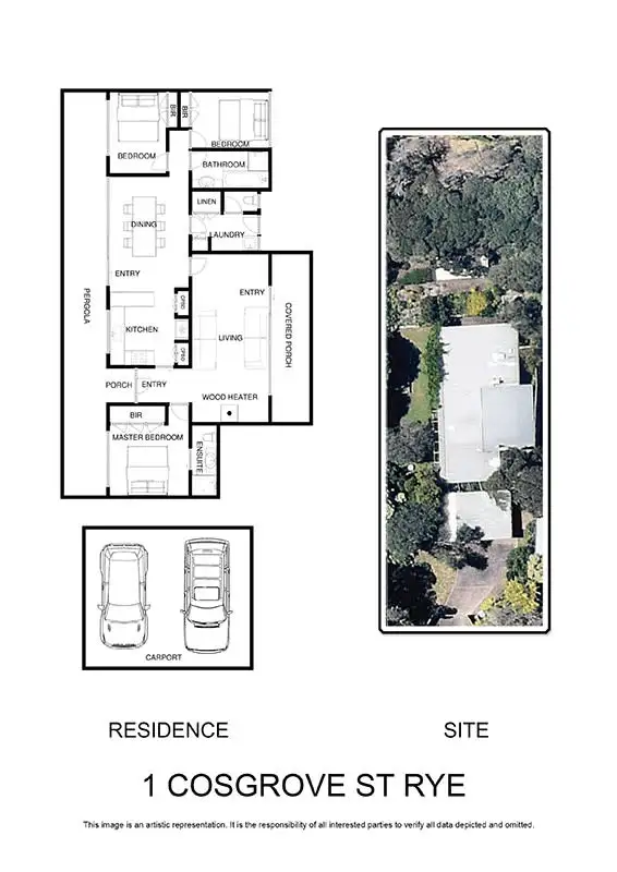 Floorplan of Homely house listing, 1 Cosgrove Street, Rye VIC 3941