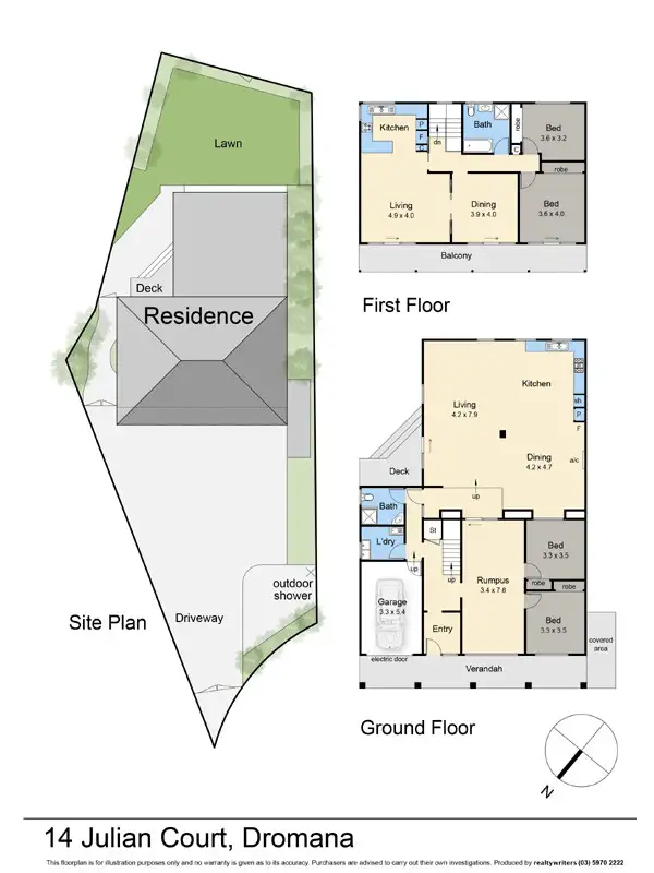 Floorplan of Homely house listing, 14 Julian Court, Dromana VIC 3936