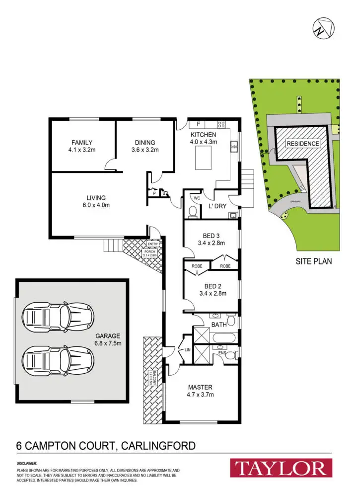 Floorplan of Homely house listing, 6 Campton Court, Carlingford NSW 2118