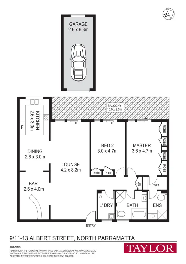 Floorplan of Homely unit listing, 9/13 Albert Street, North Parramatta NSW 2151