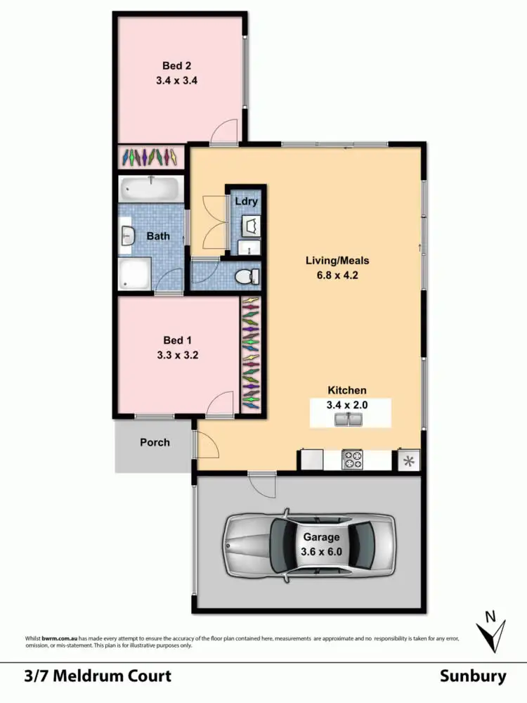 Floorplan of Homely house listing, 3/7 Meldrum Court, Sunbury VIC 3429
