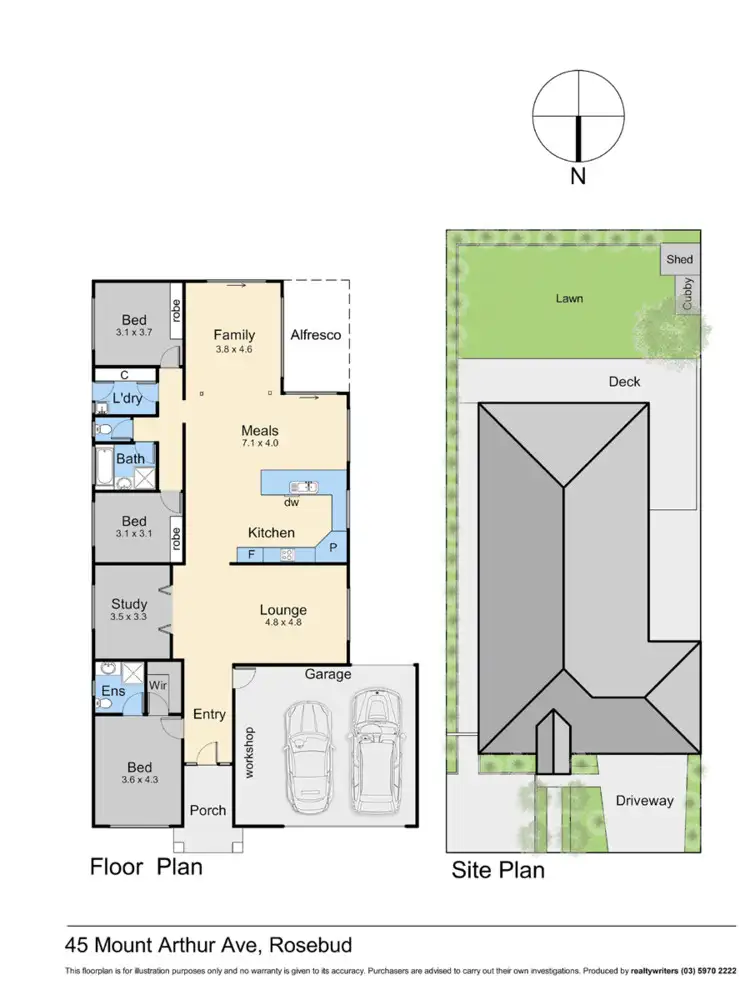 Floorplan of Homely house listing, 45 Mount Arthur Avenue, Rosebud VIC 3939