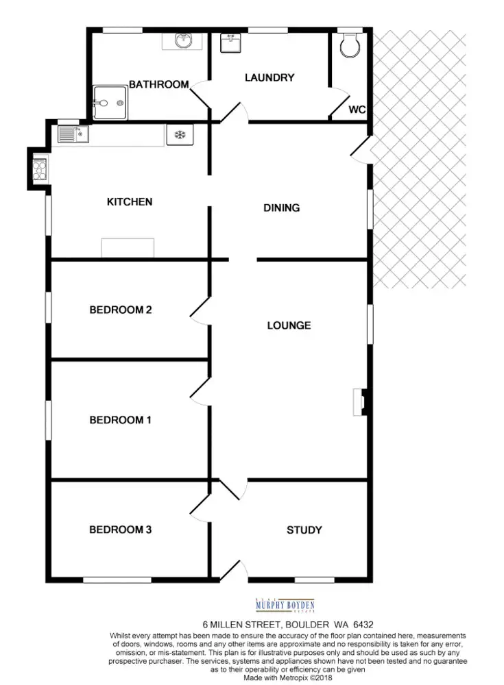 Floorplan of Homely house listing, 6 Millen Street, Boulder WA 6432