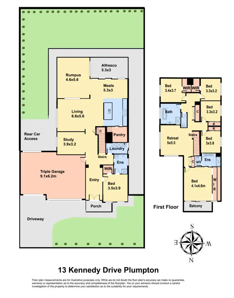 Floorplan of Homely house listing, 13 Kennedy Drive, Plumpton VIC 3335
