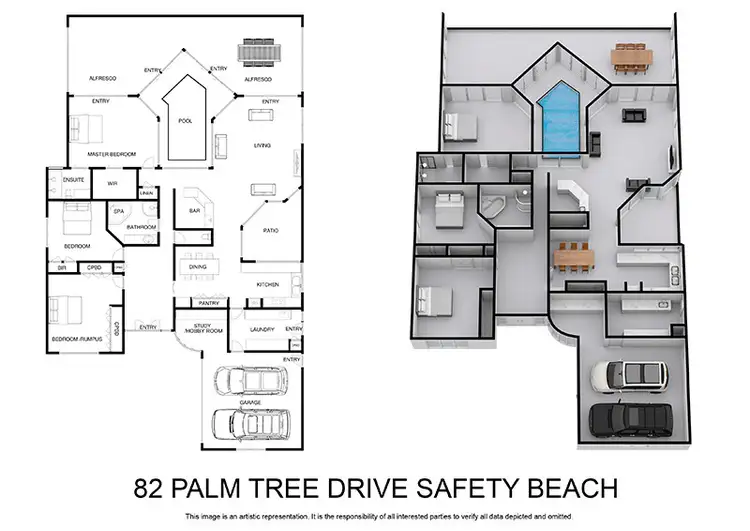 Floorplan of Homely house listing, 82 Palm Tree Drive, Safety Beach VIC 3936