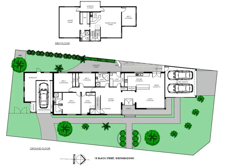 Floorplan of Homely house listing, 15 Black Street, Westmeadows VIC 3049