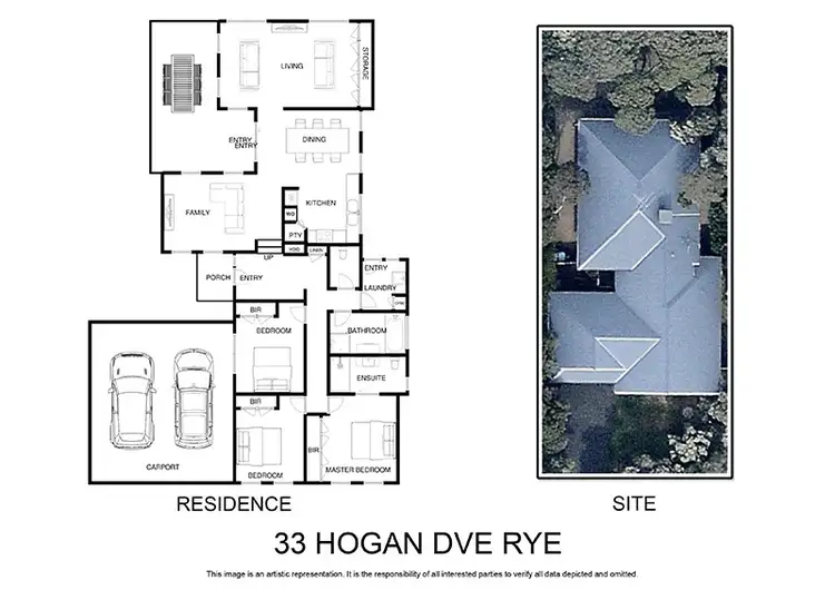 Floorplan of Homely house listing, 33 Hogan Drive, Rye VIC 3941