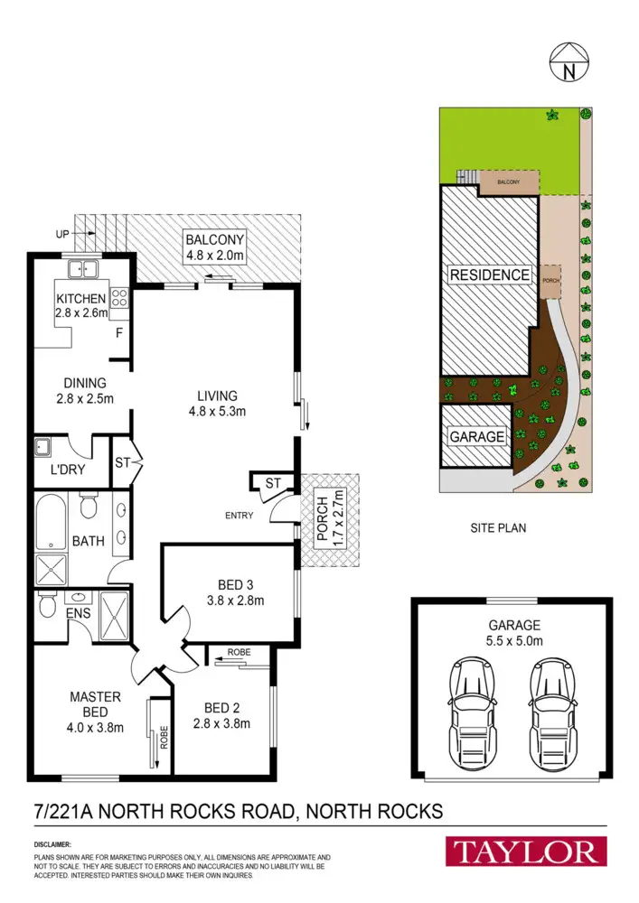 Floorplan of Homely townhouse listing, 7/221A North Rocks Road, North Rocks NSW 2151