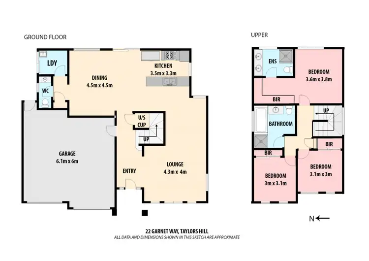 Floorplan of Homely house listing, 22 Garnet Way, Taylors Hill VIC 3037