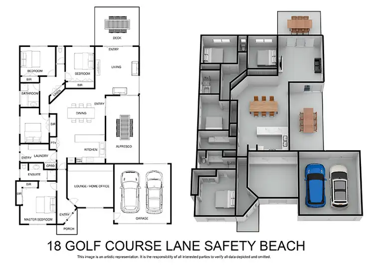 Floorplan of Homely house listing, 18 Golf Course Lane, Safety Beach VIC 3936