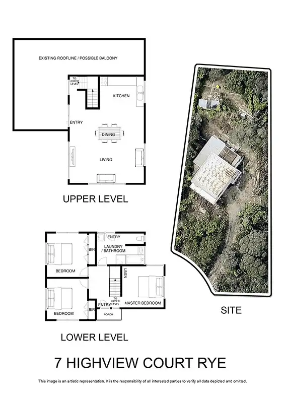 Floorplan of Homely house listing, 7 Highview Court, Rye VIC 3941