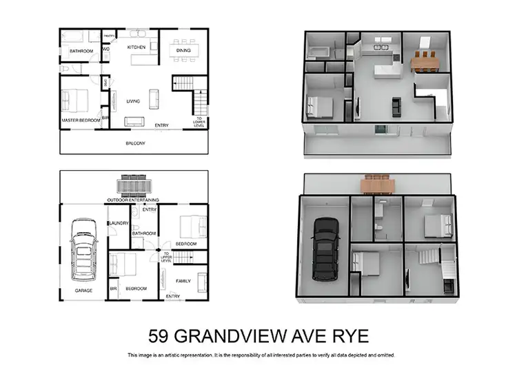 Floorplan of Homely house listing, 59 Grandview Avenue, Rye VIC 3941