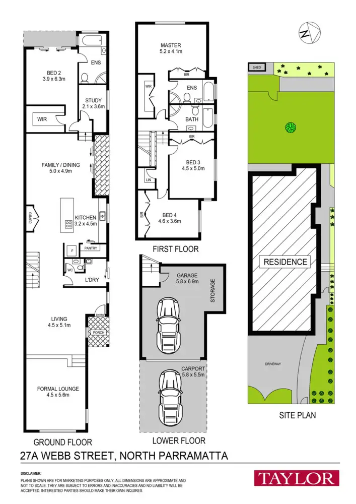 Floorplan of Homely semi-detached listing, 27A Webb Street, North Parramatta NSW 2151