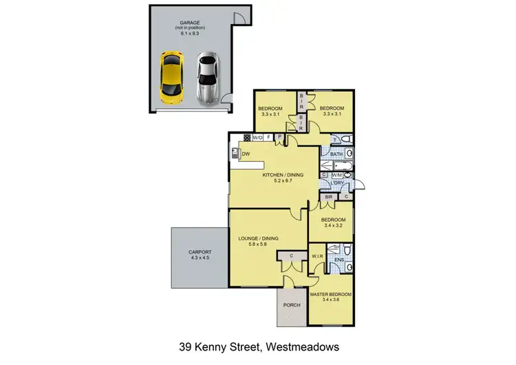Floorplan of Homely house listing, 39 Kenny Street, Westmeadows VIC 3049