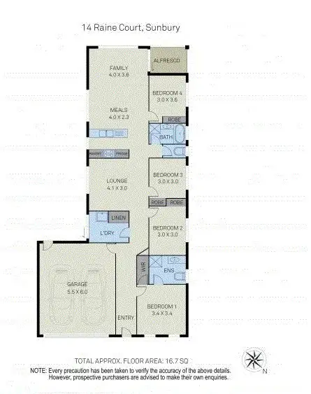 Floorplan of Homely house listing, 14 Raine Court, Sunbury VIC 3429