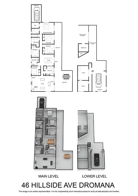 Floorplan of Homely house listing, 46 Hillside Avenue, Dromana VIC 3936