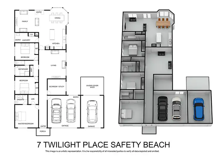 Floorplan of Homely house listing, 7 Twilight Place, Safety Beach VIC 3936