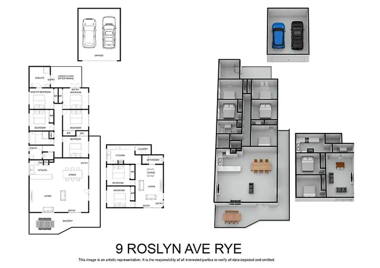 Floorplan of Homely house listing, 9 Roslyn Avenue, Rye VIC 3941