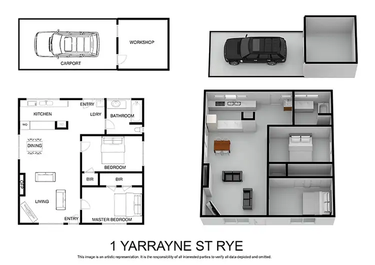 Floorplan of Homely house listing, 1 Yarrayne Street, Rye VIC 3941