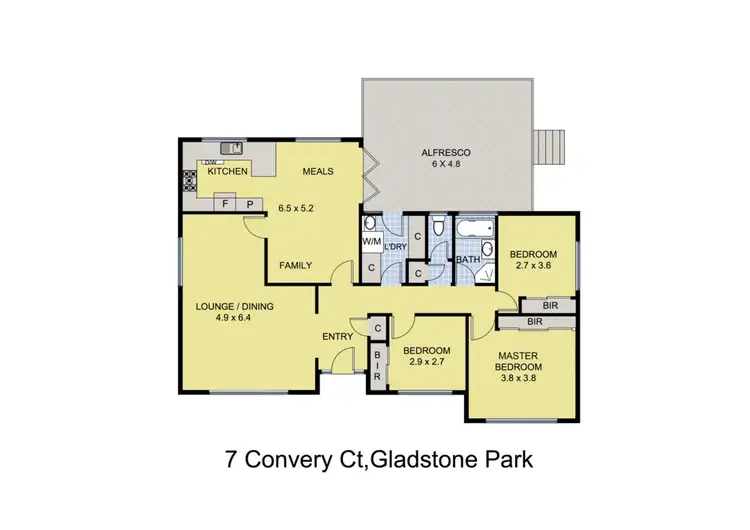 Floorplan of Homely house listing, 7 Convery Court, Gladstone Park VIC 3043