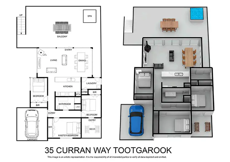 Floorplan of Homely house listing, 35 Curran Way, Tootgarook VIC 3941