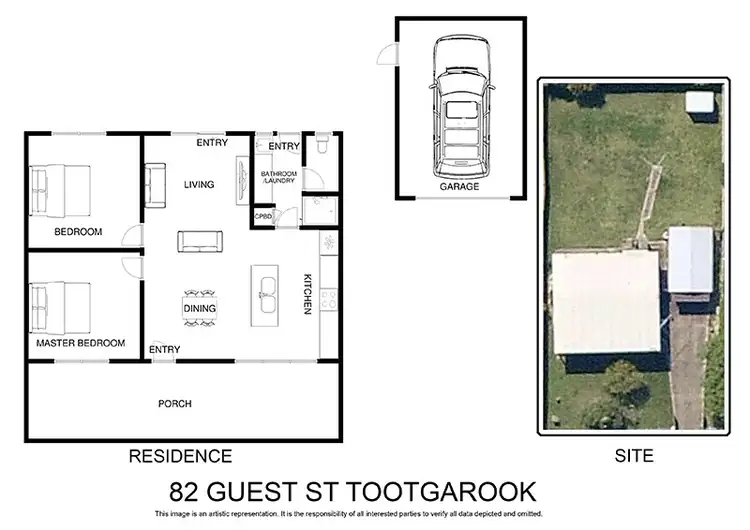 Floorplan of Homely house listing, 82 Guest Street, Tootgarook VIC 3941