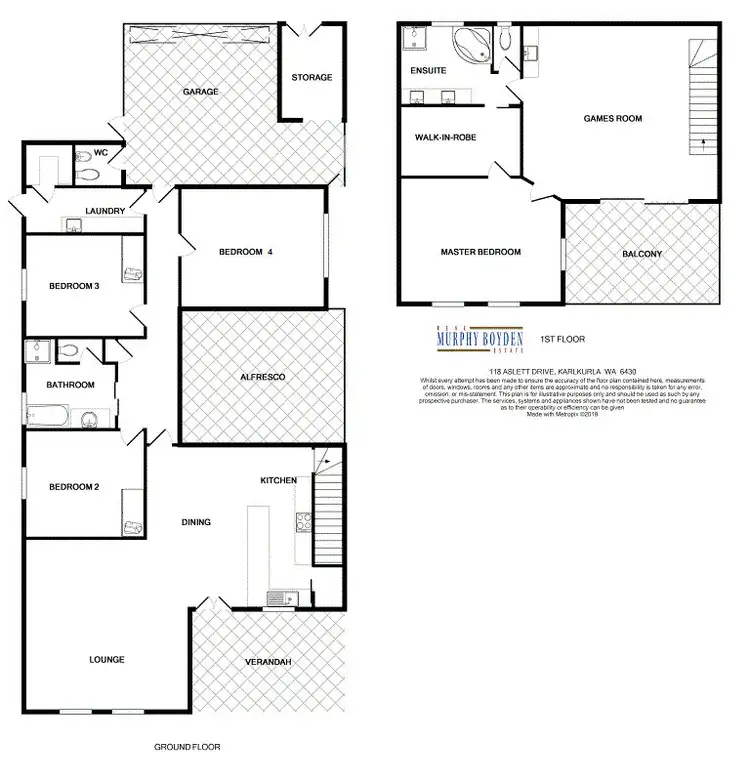 Floorplan of Homely house listing, 118 Aslett Drive, Karlkurla WA 6430