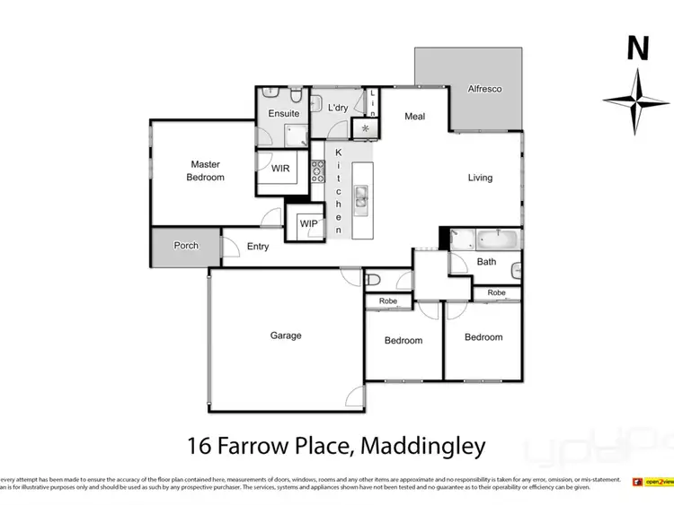 Floorplan of Homely house listing, 16 Farrow Place, Maddingley VIC 3340