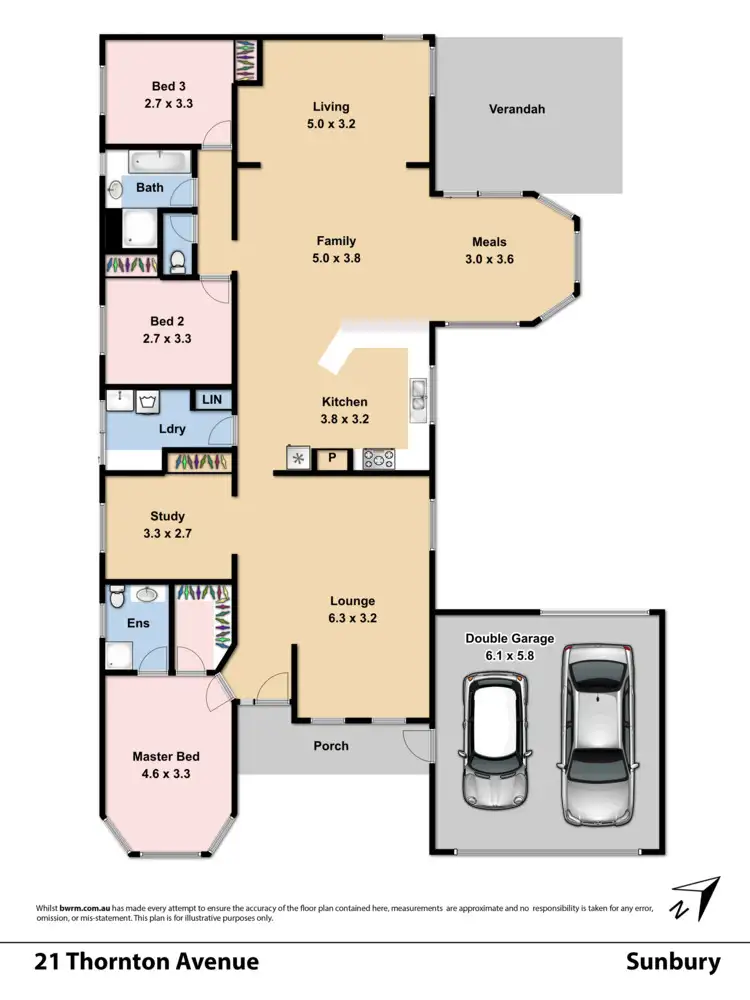 Floorplan of Homely house listing, 21 Thornton Avenue, Sunbury VIC 3429