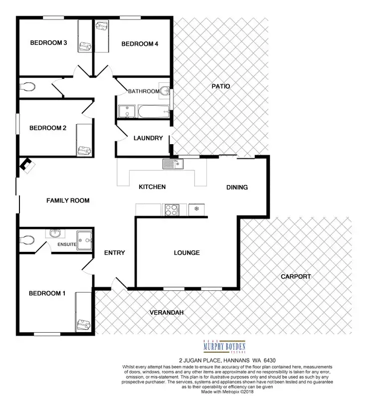 Floorplan of Homely house listing, 2 Jugan Place, Hannans WA 6430