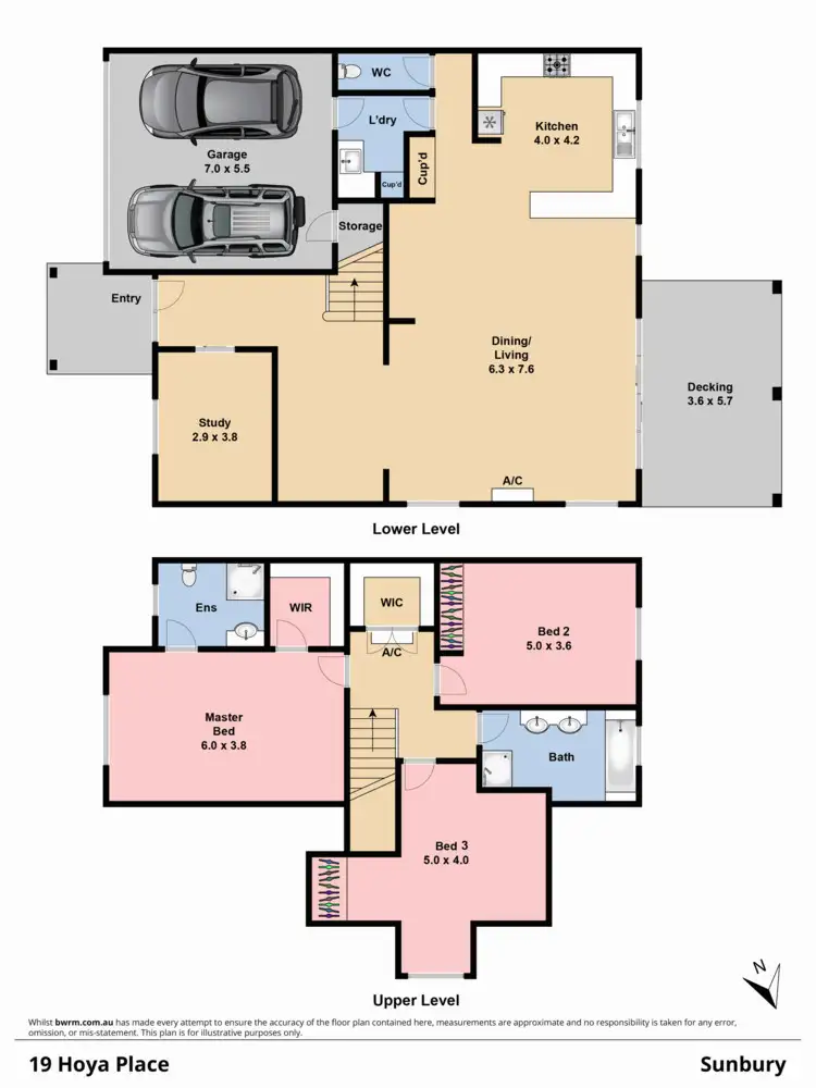 Floorplan of Homely house listing, 19 Hoya Place, Sunbury VIC 3429