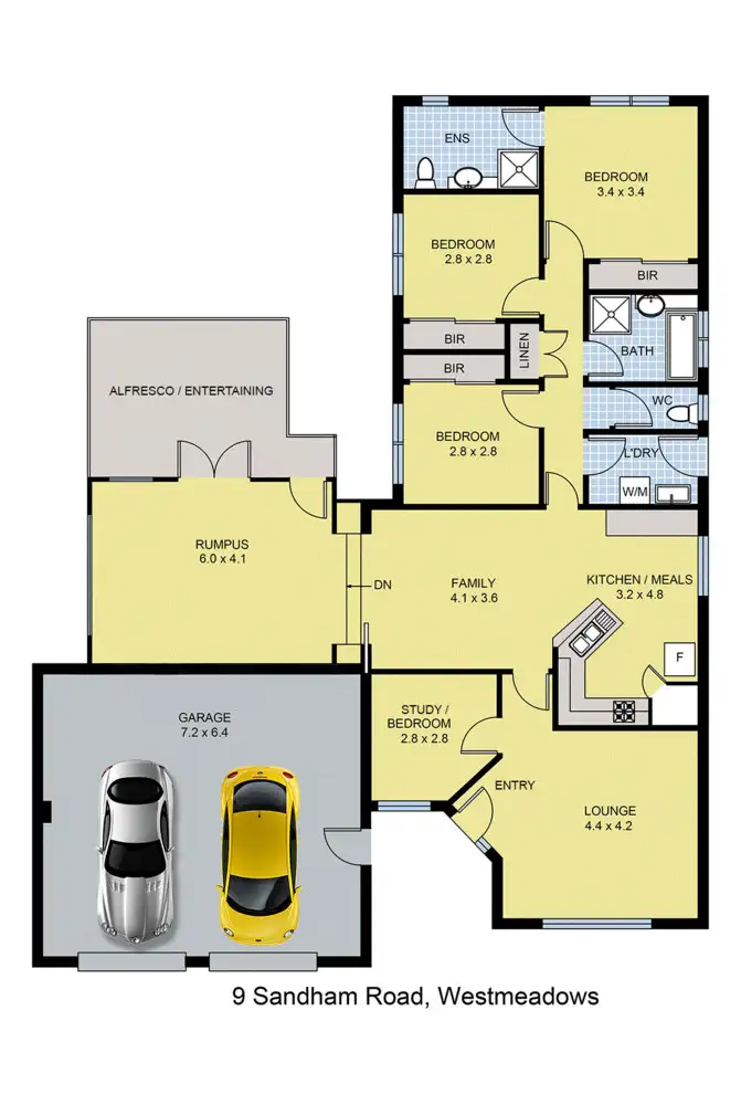 Floorplan of Homely house listing, 9 Sandham Road, Westmeadows VIC 3049
