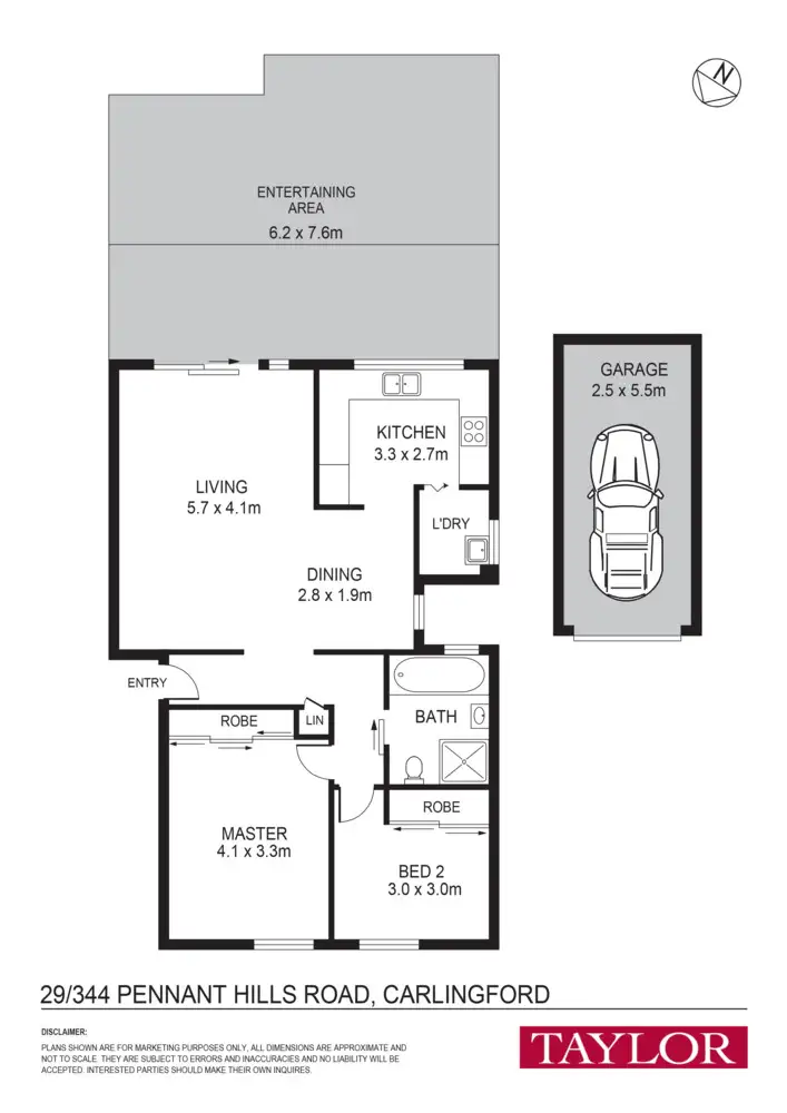 Floorplan of Homely unit listing, 29/344 Pennant Hills Road, Carlingford NSW 2118