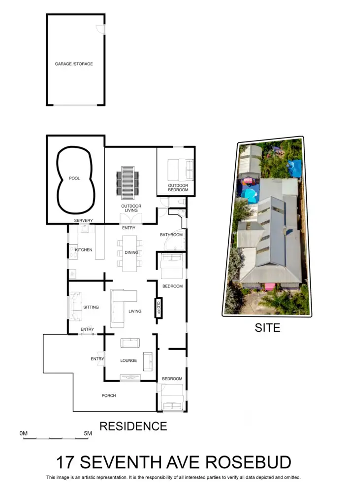 Floorplan of Homely house listing, 17 Seventh Avenue, Rosebud VIC 3939