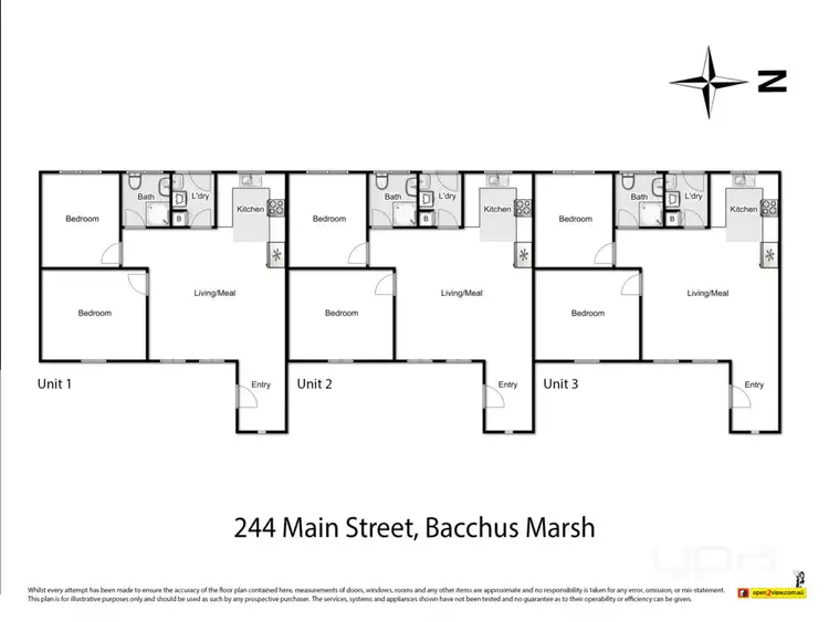 Floorplan of Homely unit listing, 3/224 Main Street, Bacchus Marsh VIC 3340